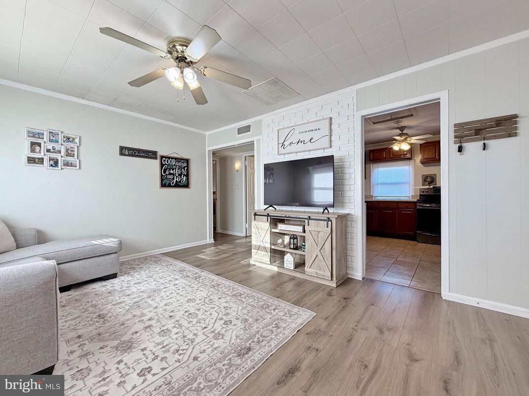 Interior, Stone Walls, Wood Texture Flooring