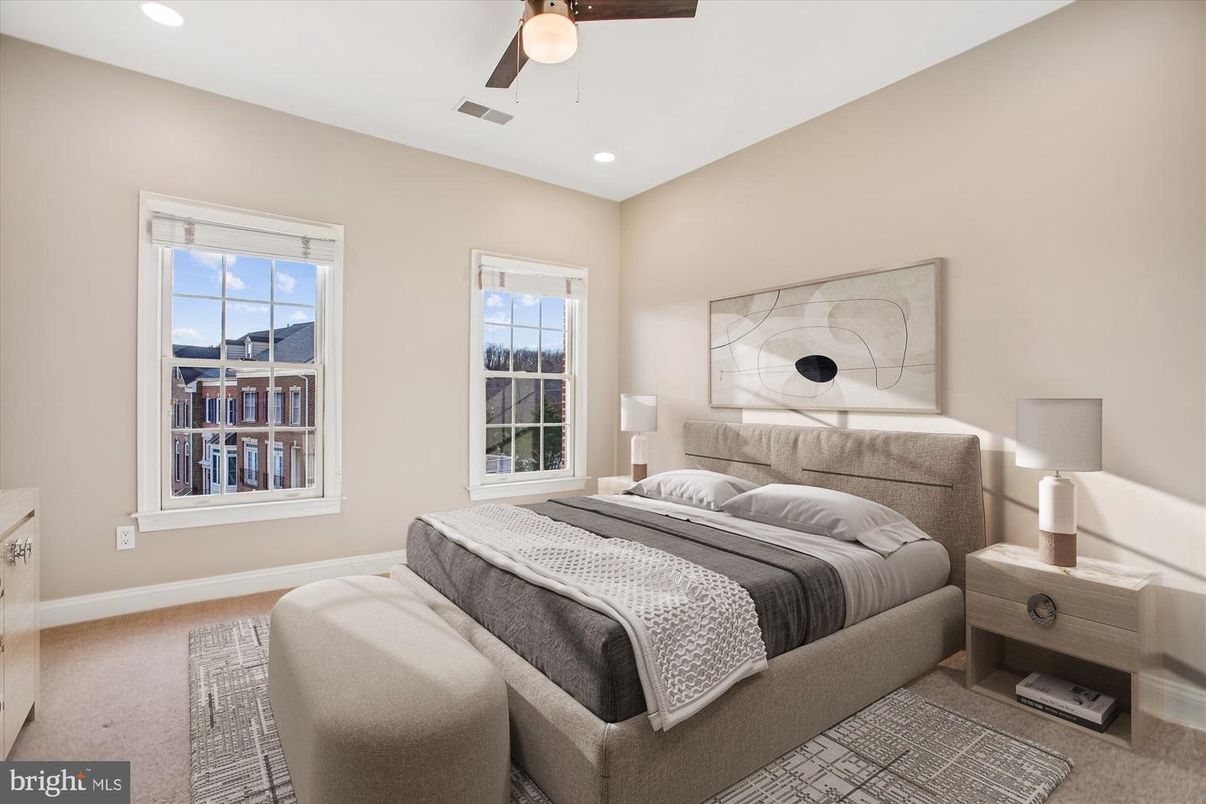 Bedroom, Interior, Recessed Lighting