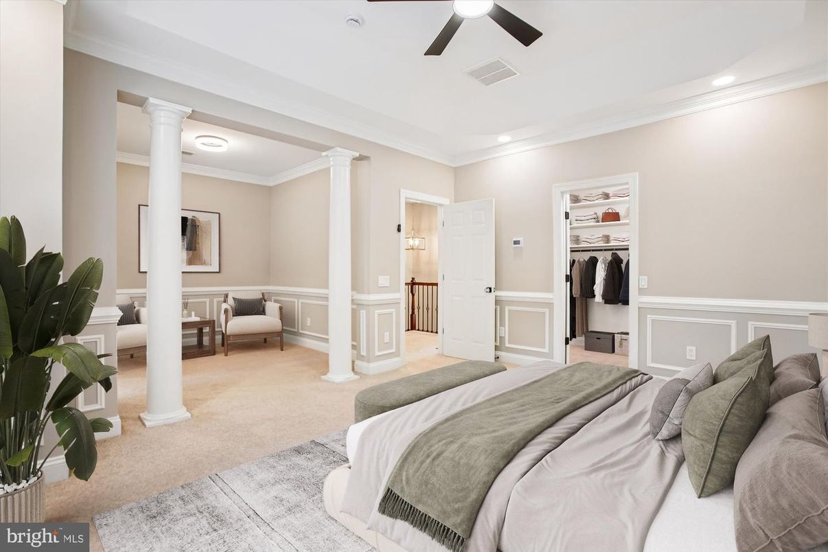 Bedroom, Interior, Recessed Lighting