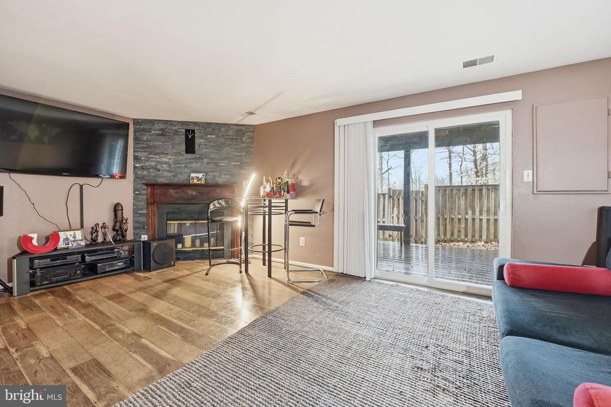 Fireplace, Interior, Stone Walls, Wood Texture Flooring
