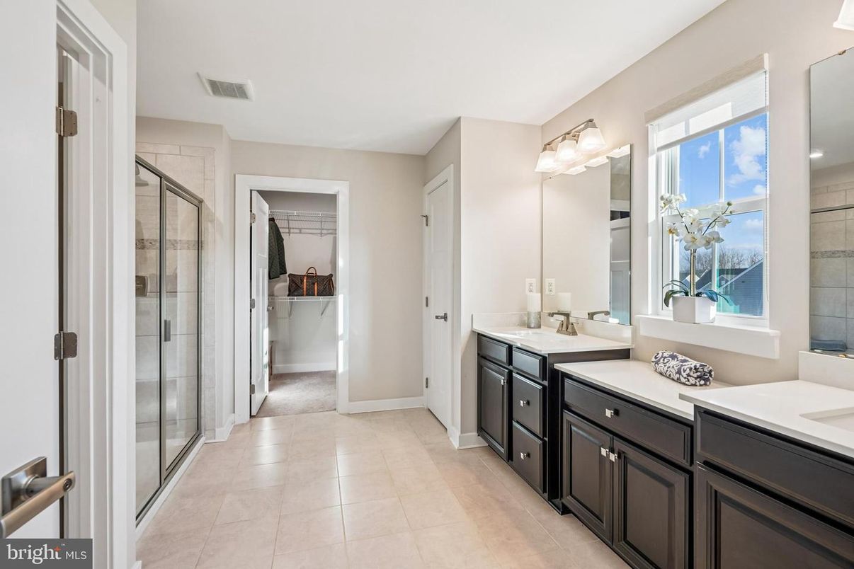 Bathroom, Dual Sink Vanities, Glass Shower, Interior, Walk-in Closets