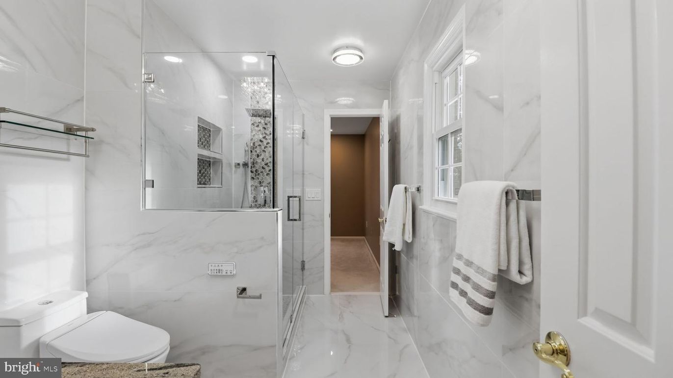 Bathroom, Glass Shower, Interior, Marble, Marble Walls