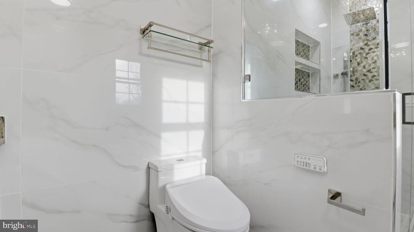 Bathroom, Glass Shower, Interior, Marble Walls