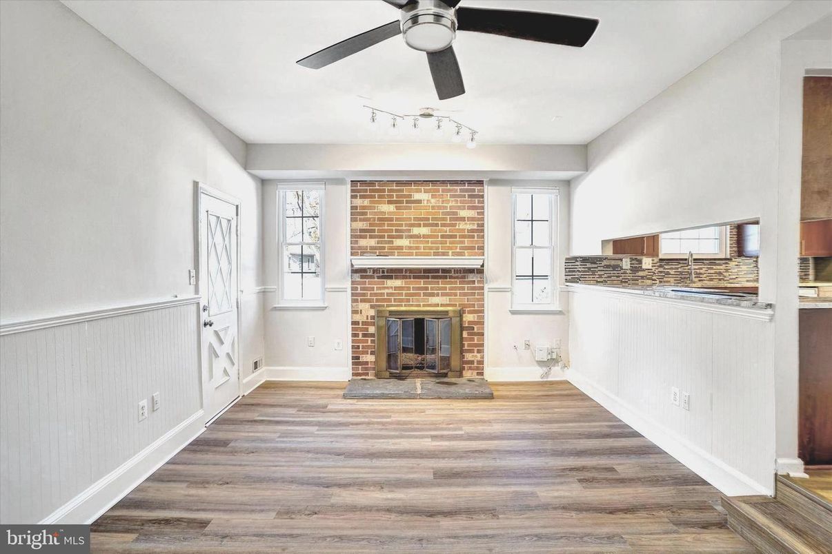 Fireplace, Interior, Stone Walls, Wood Texture Flooring