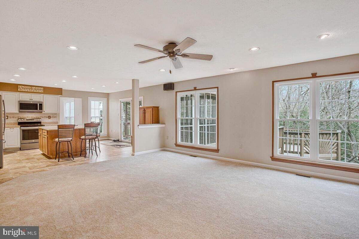 Empty room, Interior, Kitchen, Recessed Lighting, Stainless Steel Appliances