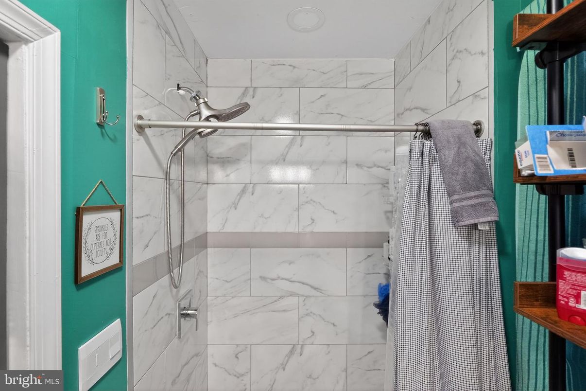 Bathroom, Glass Shower, Interior, Marble Walls