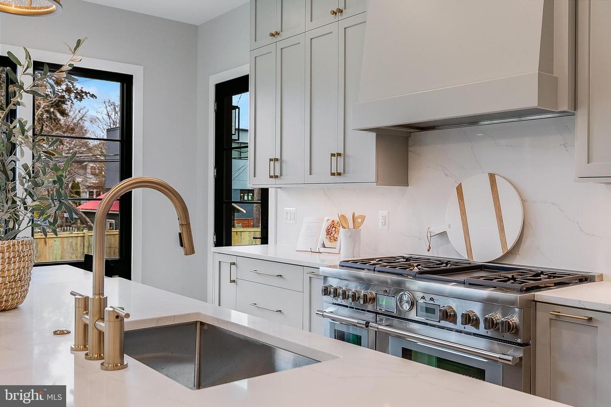 Interior, Kitchen, Marble Walls, Stainless Steel Appliances