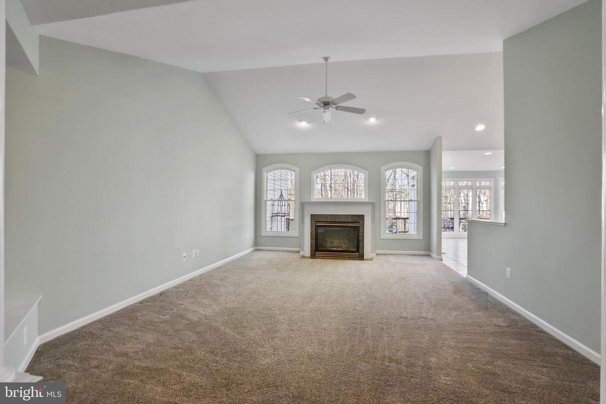 Empty room, Fireplace, Interior, Recessed Lighting