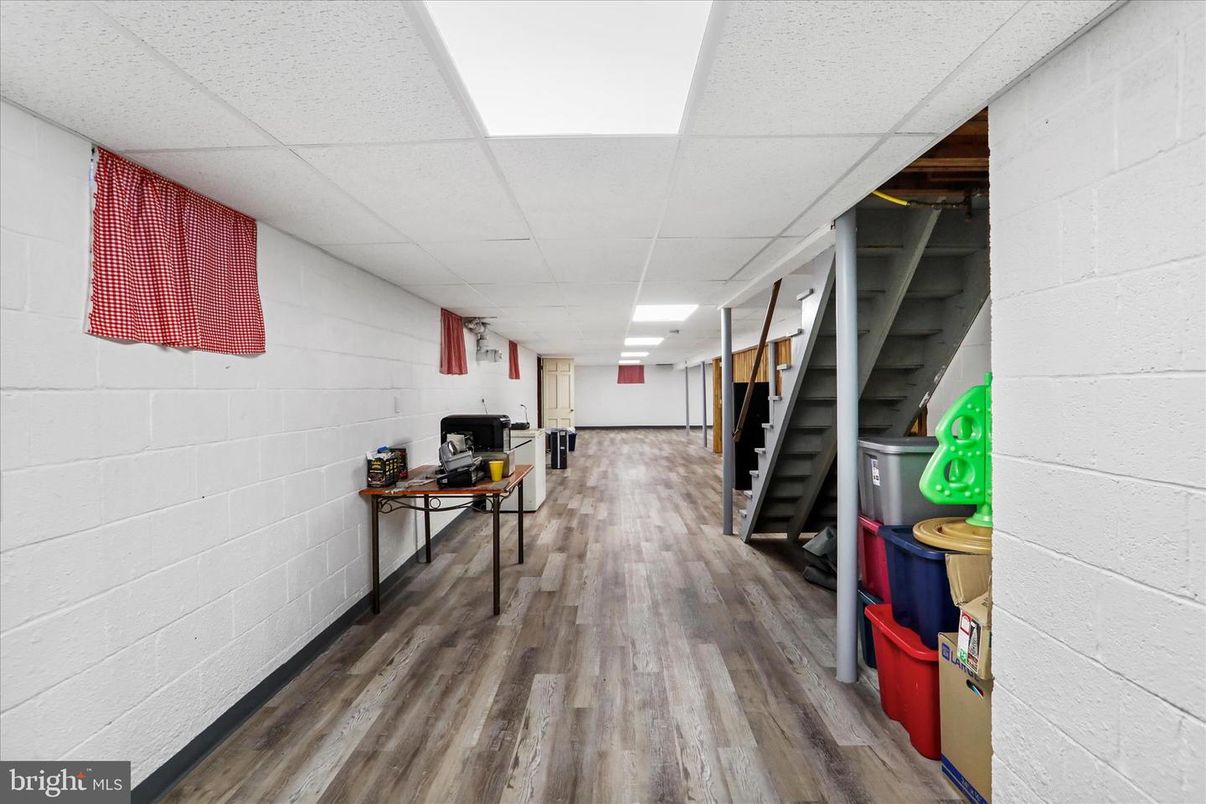 Interior, Recessed Lighting, Stone Walls, Wood Texture Flooring