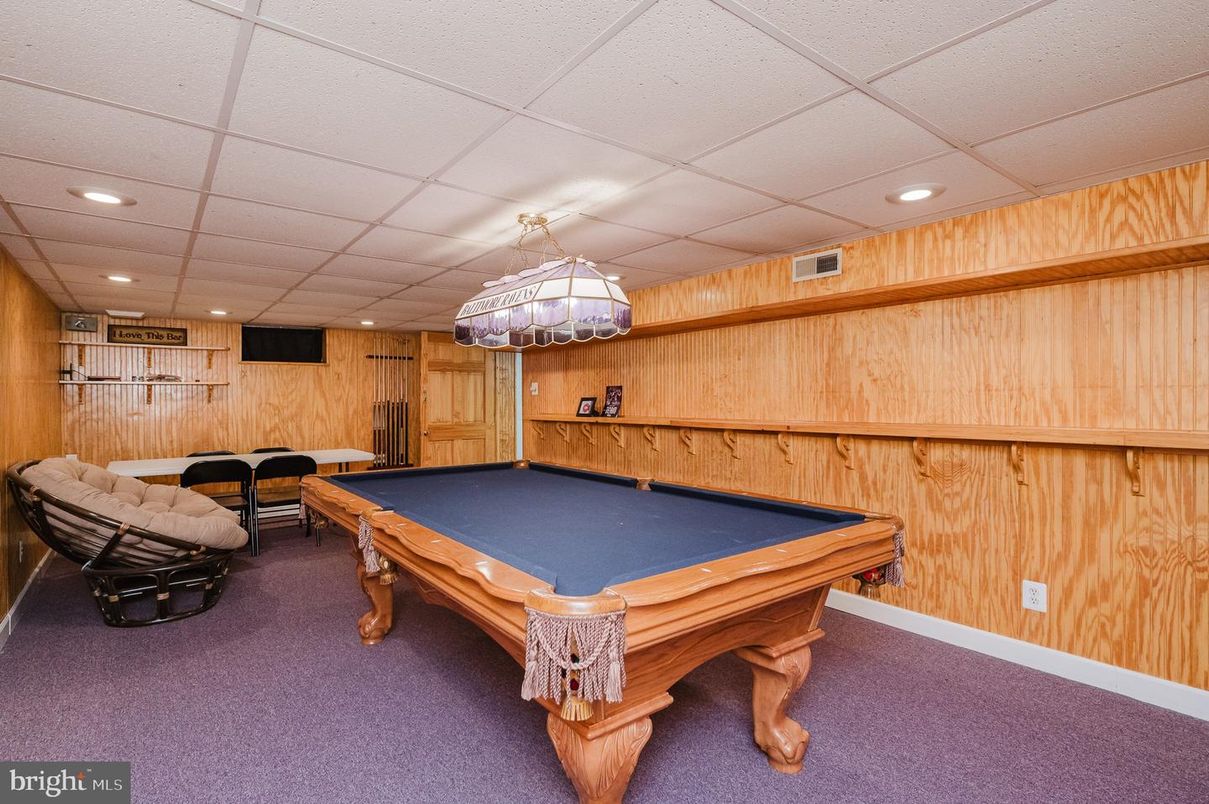 Billiard Table, Game Room, Interior, Pendant Lights, Recessed Lighting