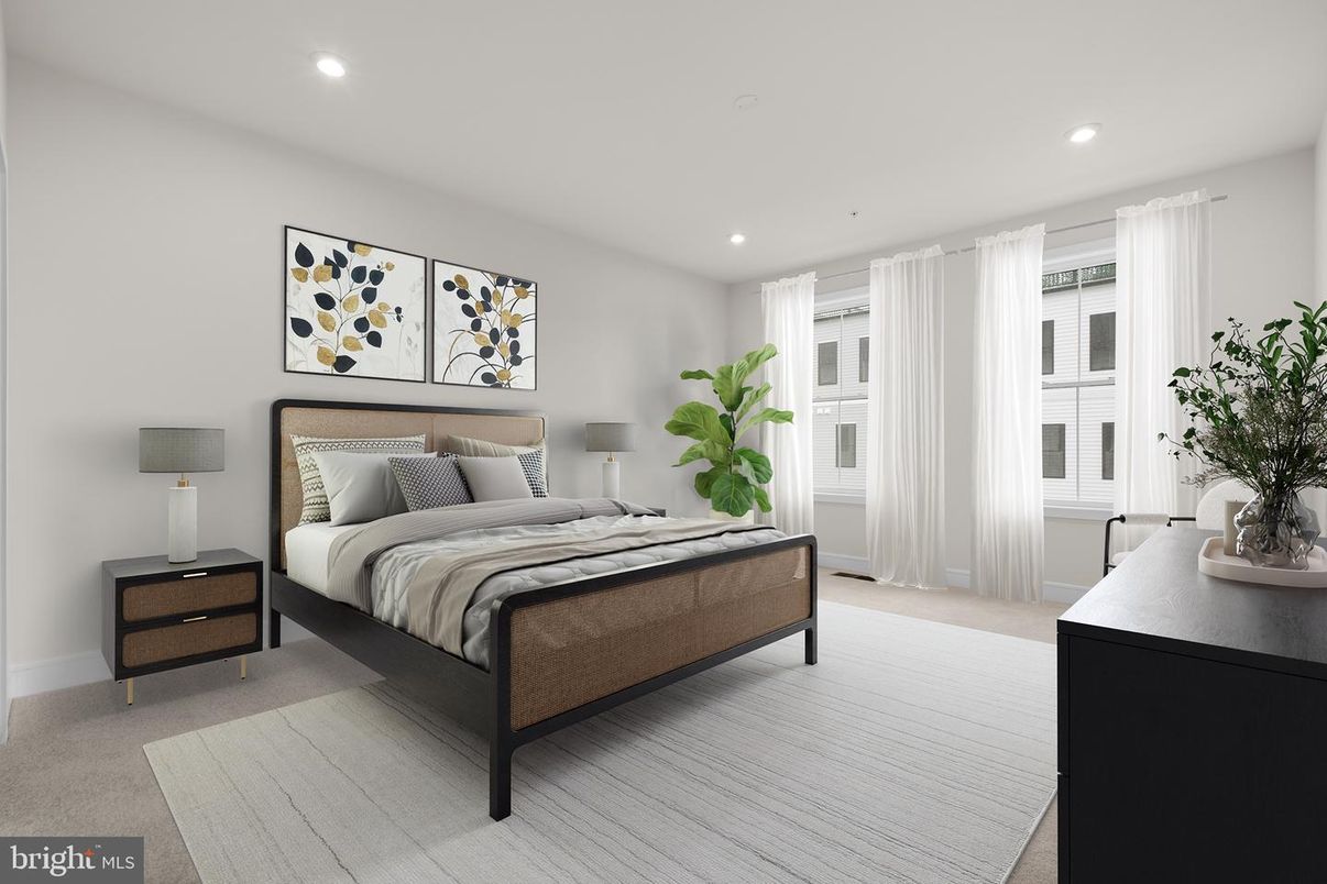 Bedroom, Interior, Recessed Lighting