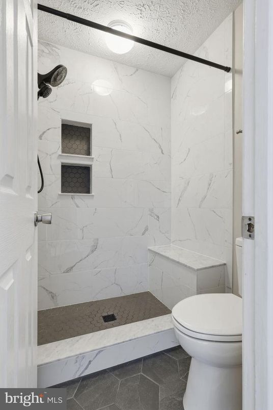 Bathroom, Glass Shower, Interior, Marble Walls