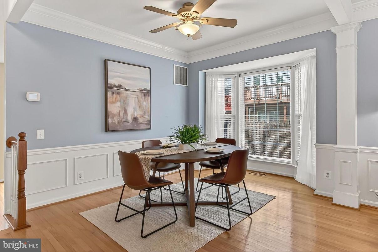 Dining room, Interior, Wood Texture Flooring