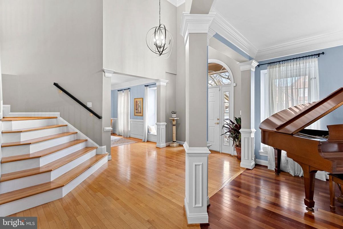 Interior, Pendant Lights, Piano, Wood Texture Flooring