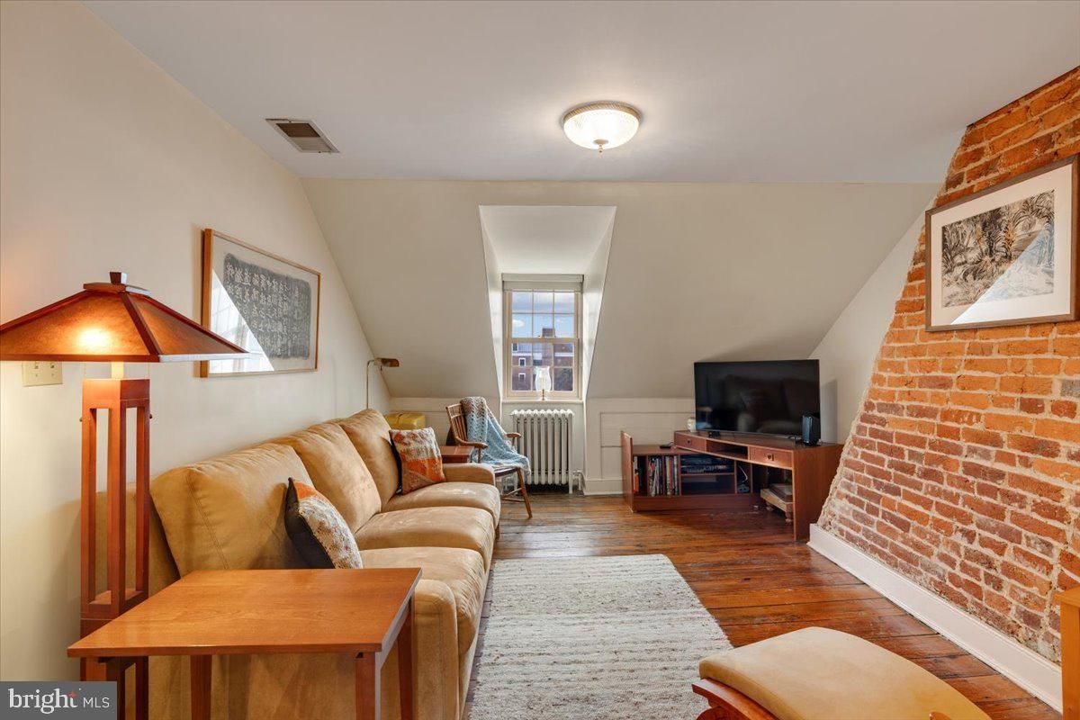 Interior, Living room, Stone Walls, Wood Texture Flooring