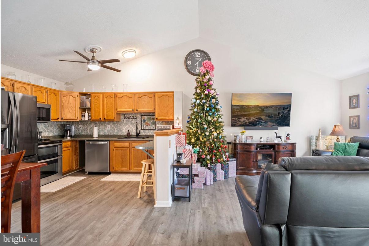 Interior, Kitchen, Living room, Wood Texture Flooring