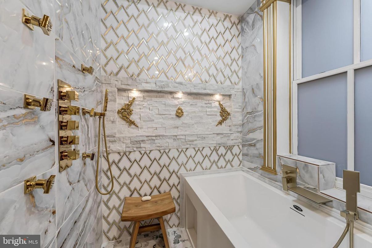 Bathroom, Interior, Marble Walls
