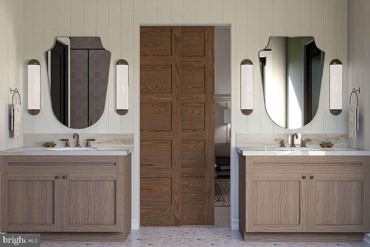 Bathroom, Dual Sink Vanities, Interior, Pendant Lights