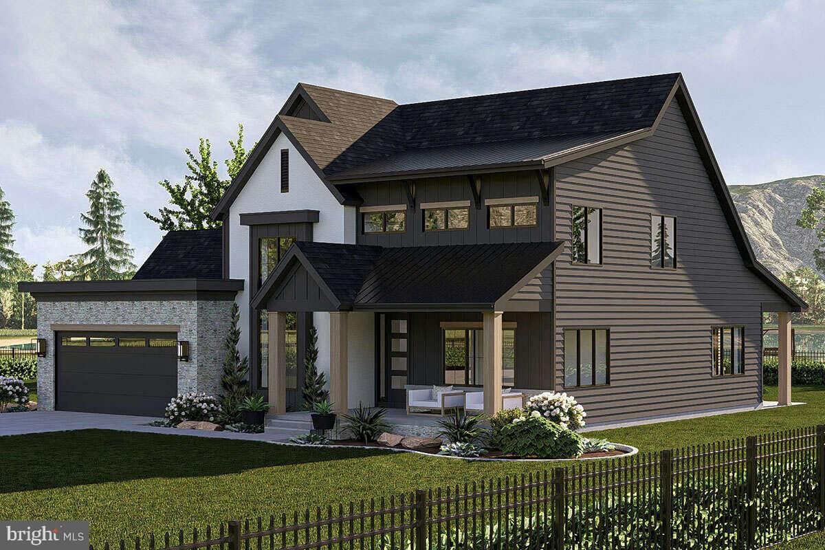 Attached, Exterior, Facade, Farmhouse