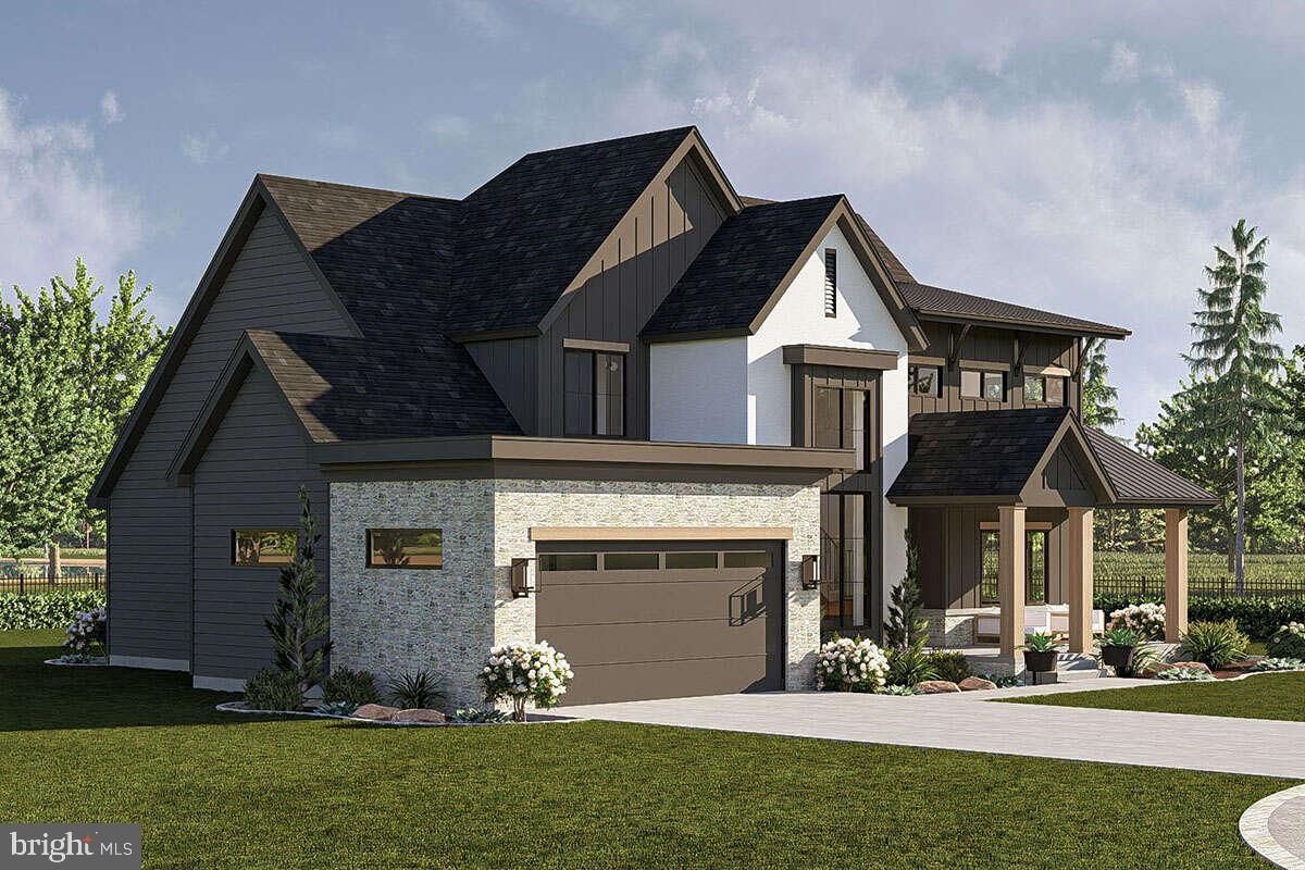 Attached, Exterior, Facade, Farmhouse