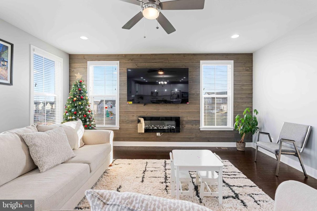 Fireplace, Interior, Living room, Recessed Lighting, Wood Texture Flooring, Wooden Walls