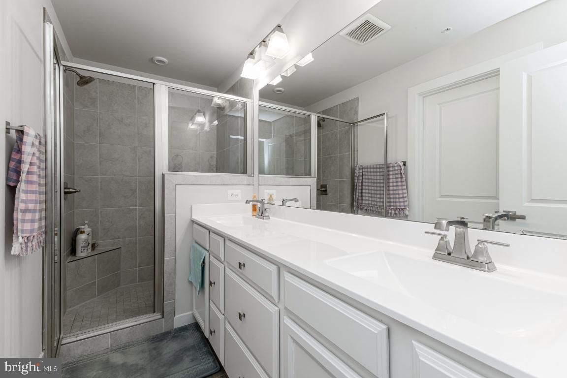 Bathroom, Dual Sink Vanities, Glass Shower, Interior