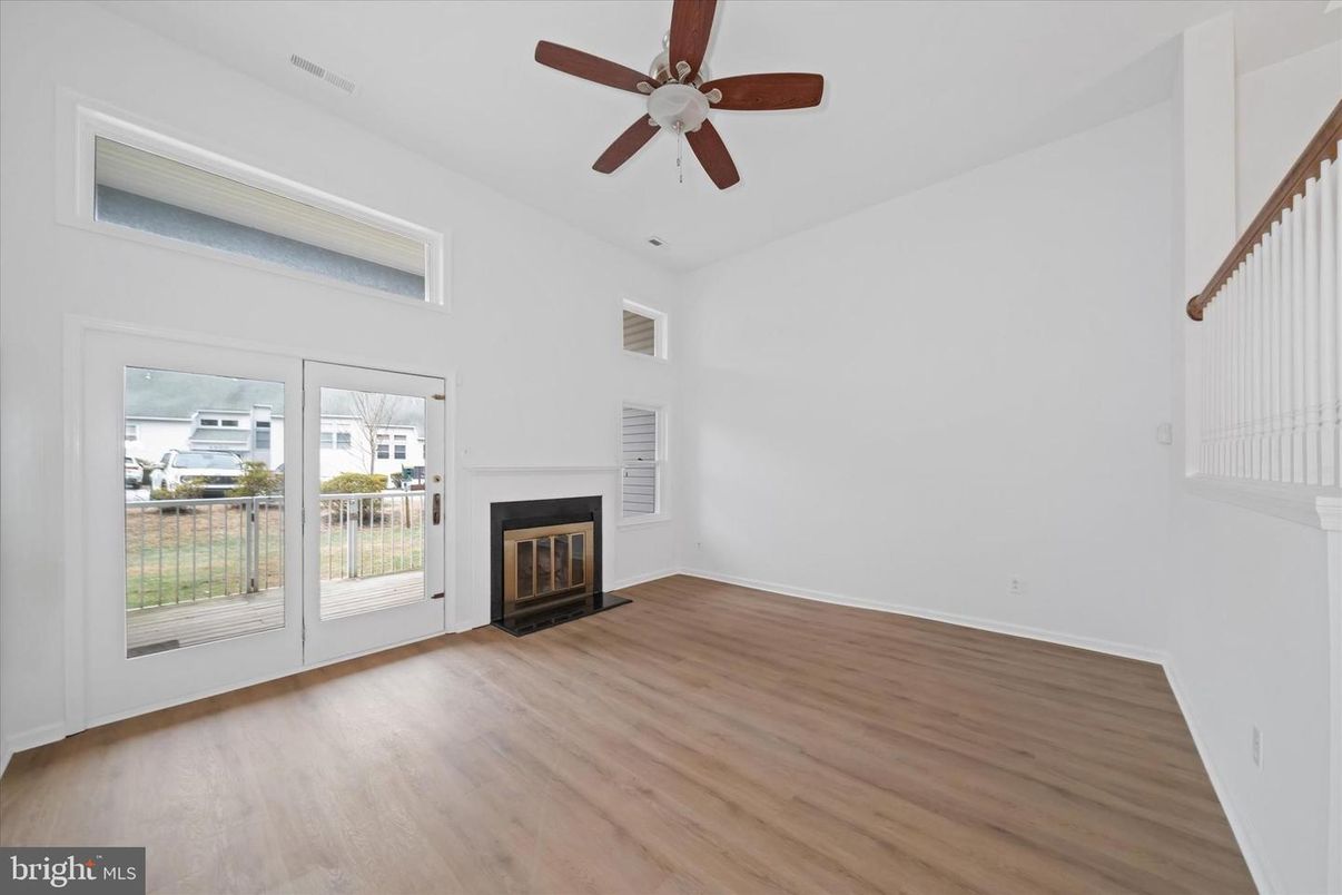 Empty room, Fireplace, Interior, Wood Texture Flooring