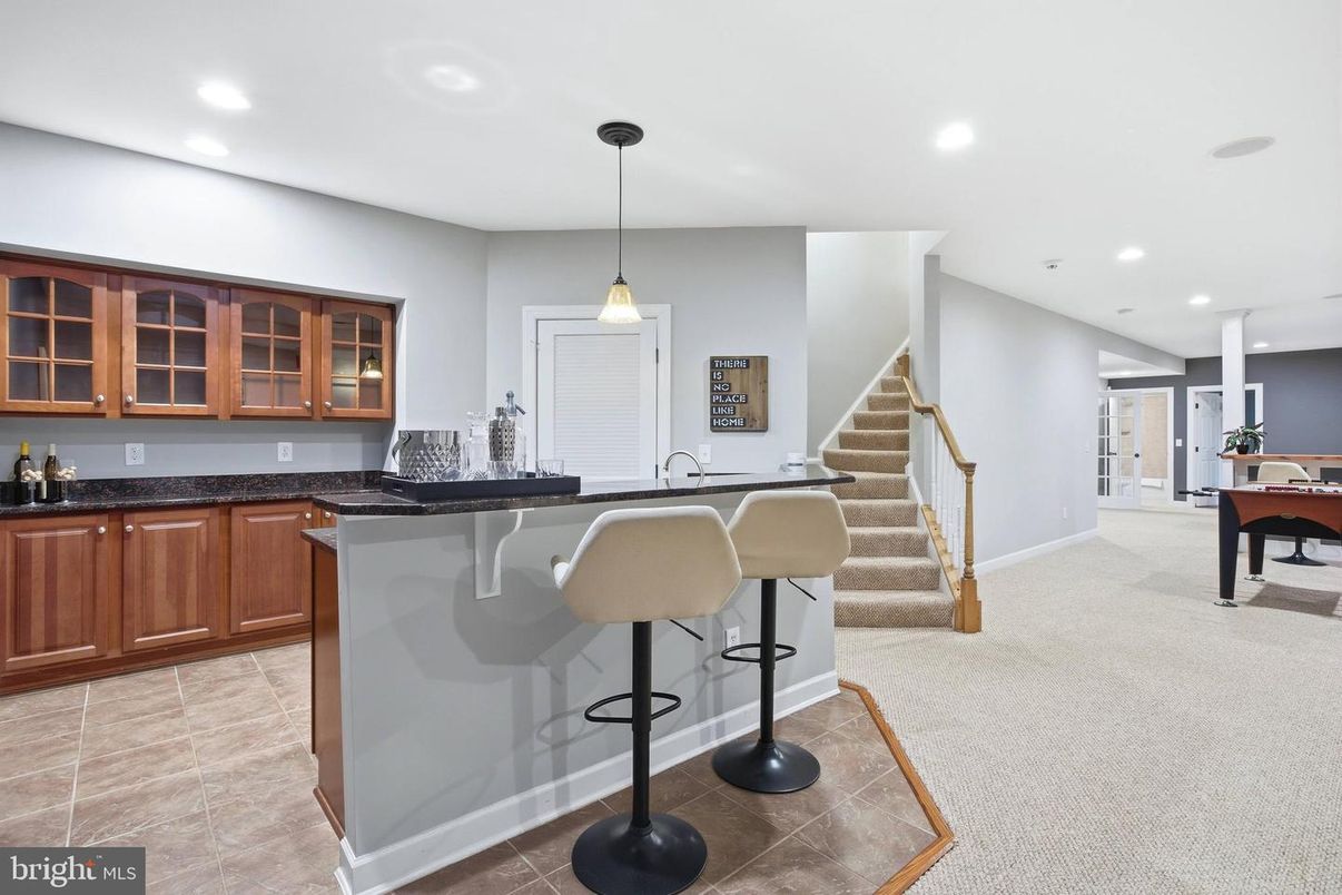 Billiard Table, Game Room, Interior, Kitchen, Pendant Lights, Recessed Lighting