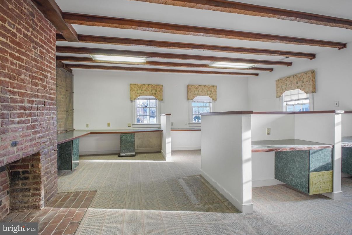 Fireplace, Interior, Stone Walls, Wooden Beams