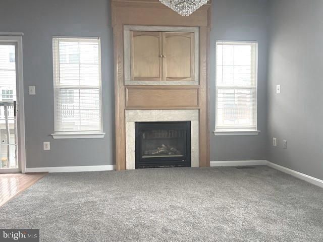 Empty room, Fireplace, Interior