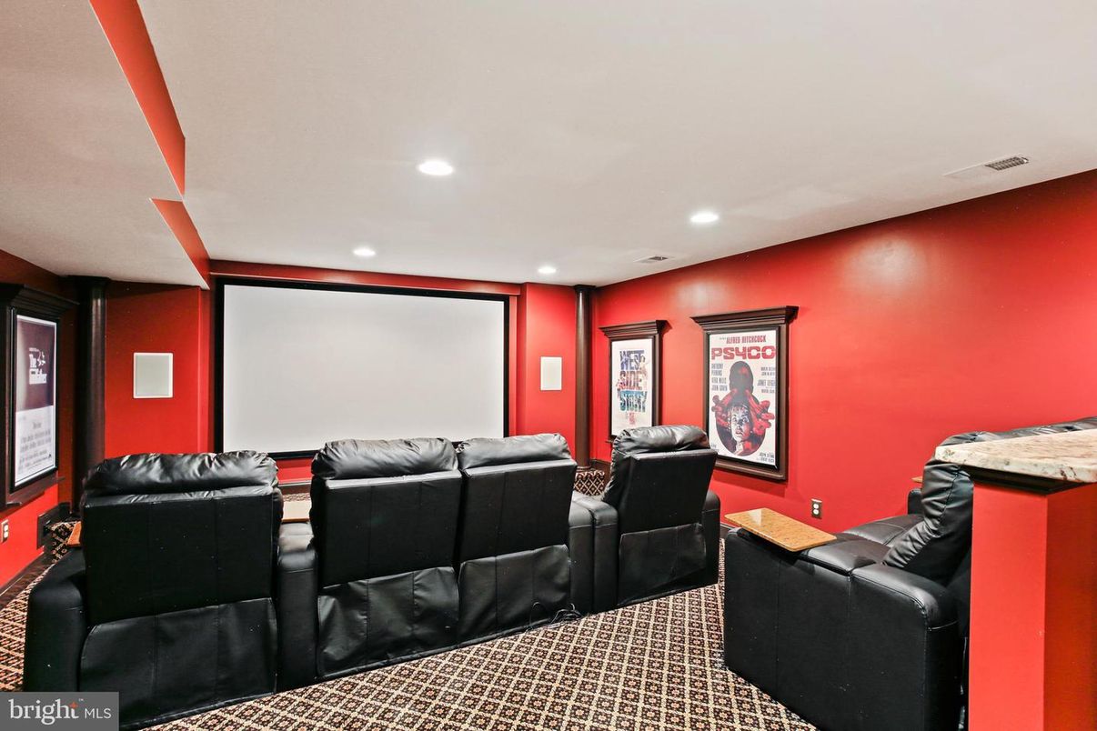 Home Theatre Room, Interior, Projection Screen, Recessed Lighting, Theatre Room