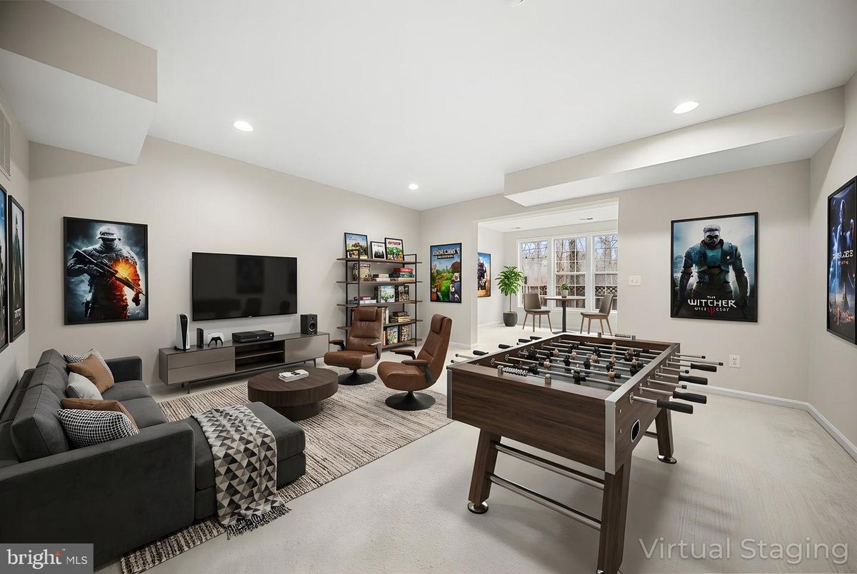 Game Room, Interior, Living room, Recessed Lighting