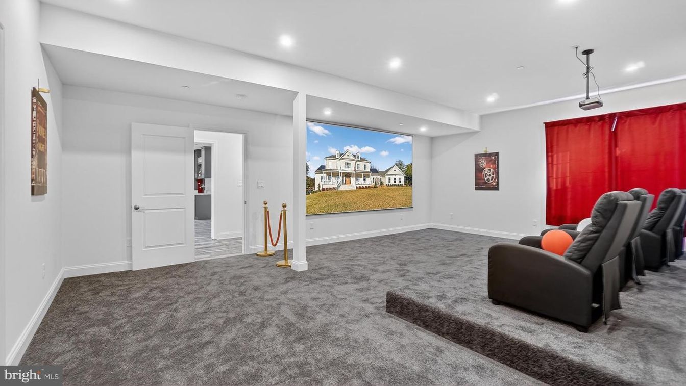 Home Theatre Room, Interior, Projection Screen, Recessed Lighting, Theatre Room