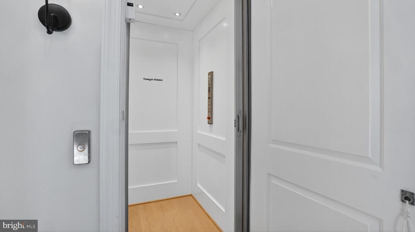 Bathroom, Elevator, Interior, Recessed Lighting, Wood Texture Flooring