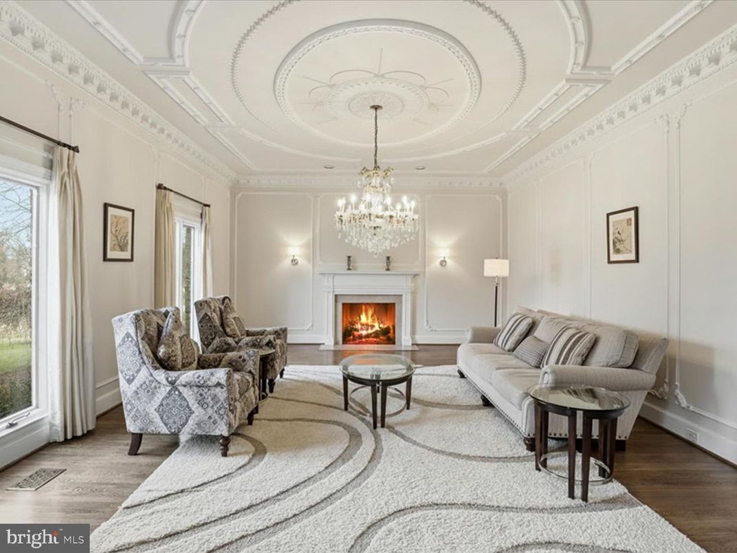 Chandelier, Fireplace, Interior, Living room, Wood Texture Flooring