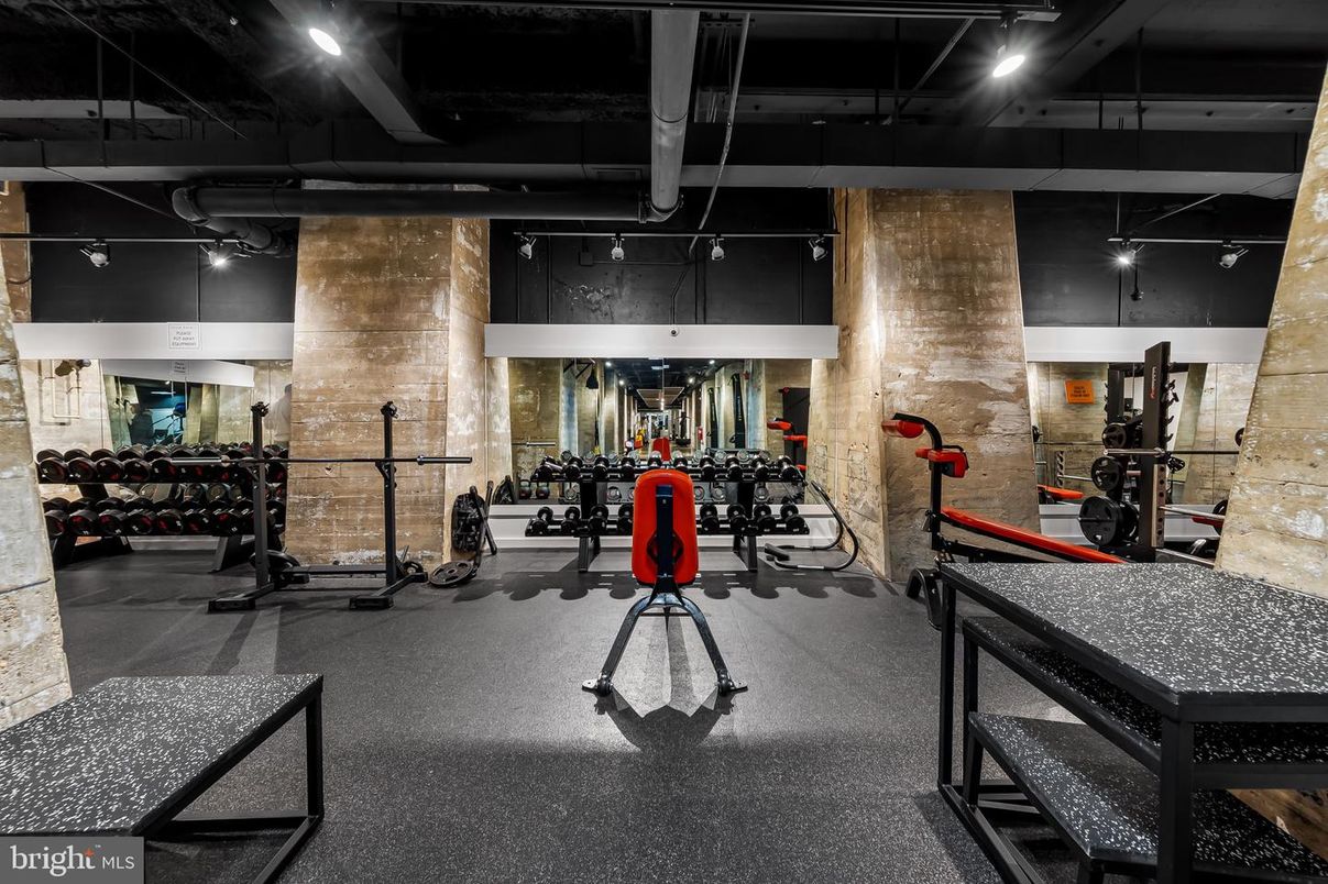 Fitness Equipment, Interior, Stone Walls
