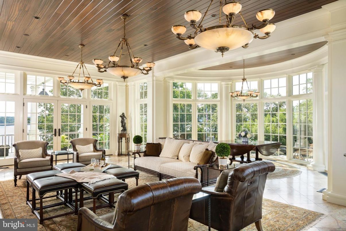 Chandelier, Interior, Living room, Pendant Lights, Sun Room, Wooden Ceilings