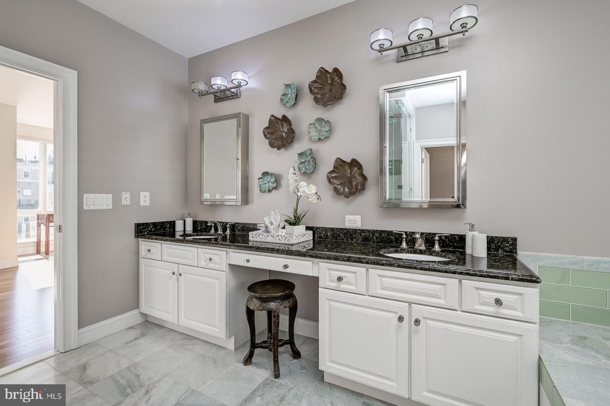 Bathroom, Dual Sink Vanities, Interior, Marble