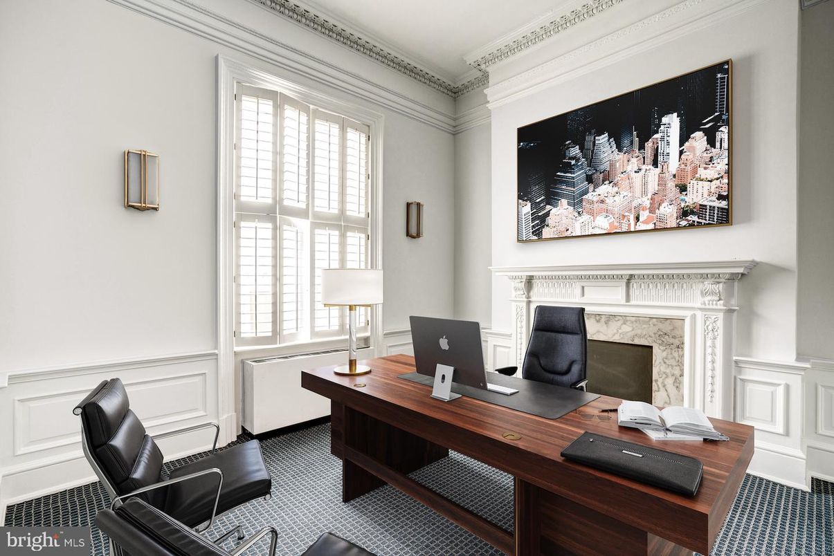 Fireplace, Home Office, Interior