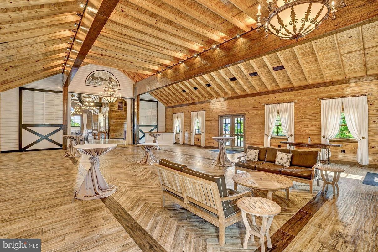 Chandelier, Interior, Living room, Wooden Beams, Wooden Ceilings, Wood Texture Flooring, Wooden Walls