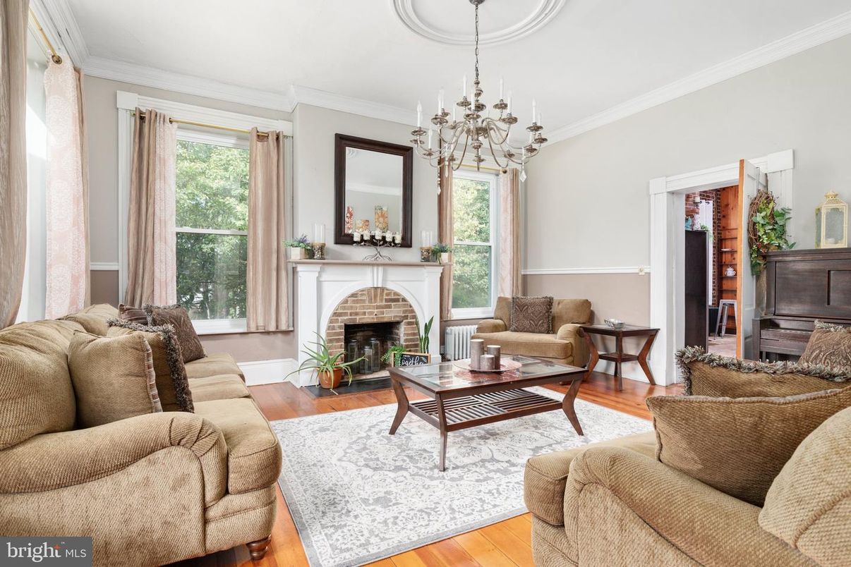 Chandelier, Fireplace, Interior, Living room, Wood Texture Flooring