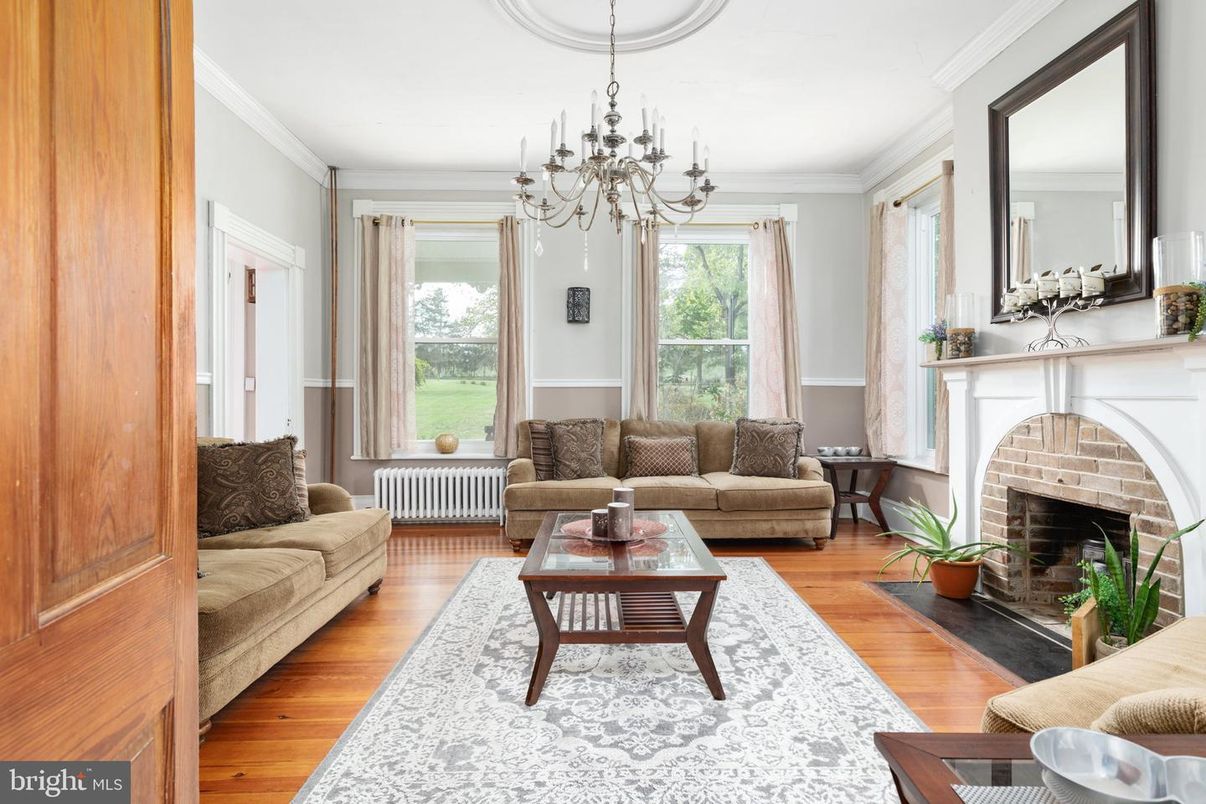 Chandelier, Fireplace, Interior, Living room, Wood Texture Flooring