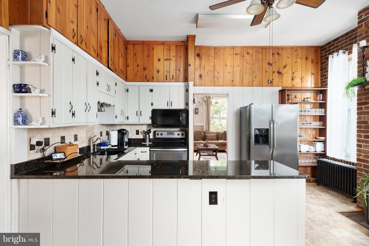 Interior, Kitchen, Stainless Steel Appliances, Stone Walls, Wooden Walls