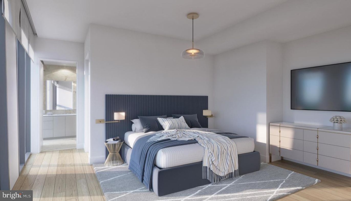 Bedroom, Interior, Pendant Lights, Wood Texture Flooring
