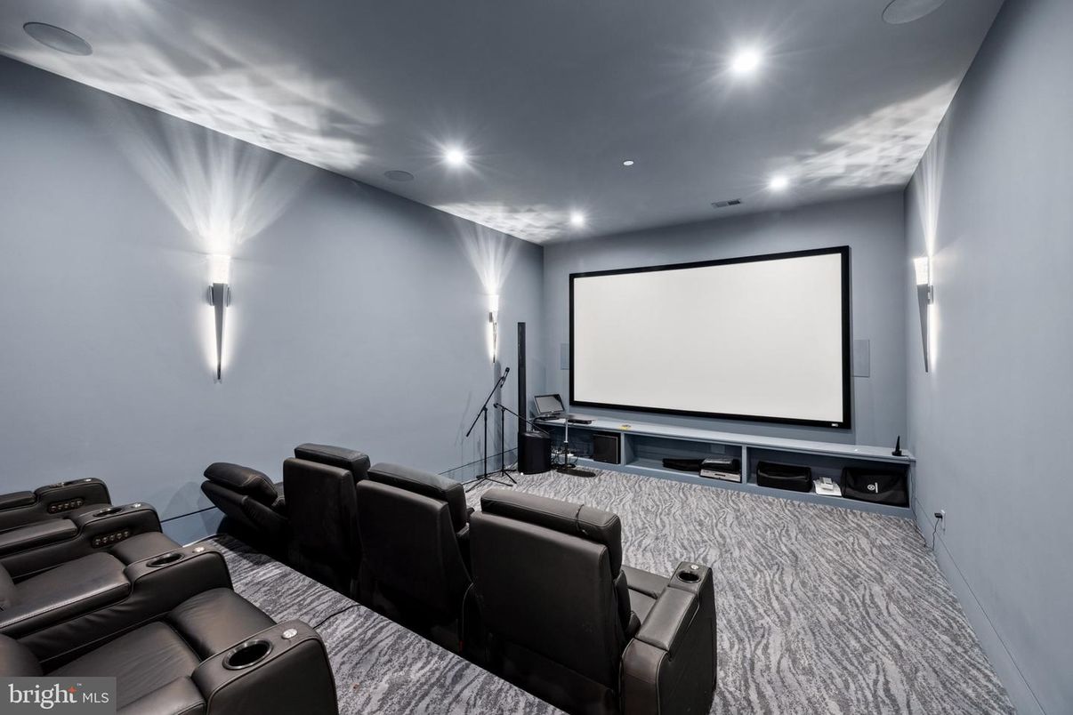 Home Theatre Room, Interior, Projection Screen, Recessed Lighting, Theatre Room