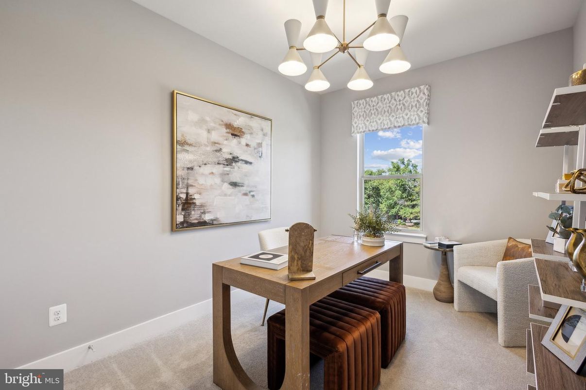 Chandelier, Home Office, Interior