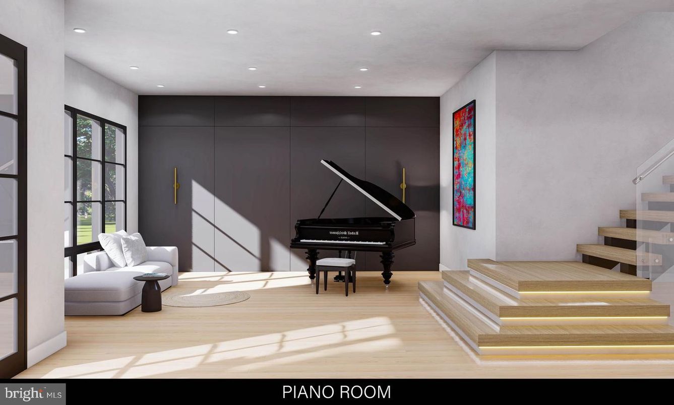 Interior, Piano, Recessed Lighting, Wood Texture Flooring
