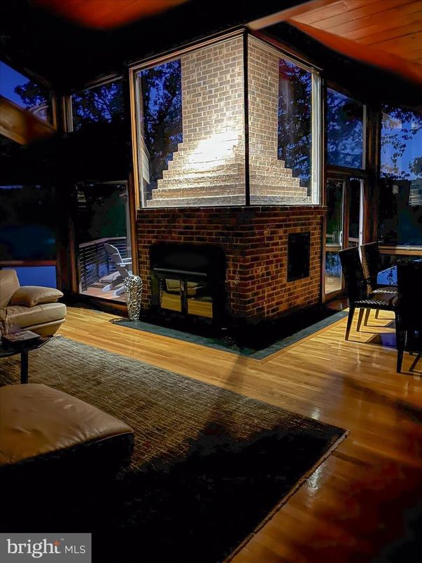 Fireplace, Interior, Stone Walls, Wooden Ceilings, Wood Texture Flooring