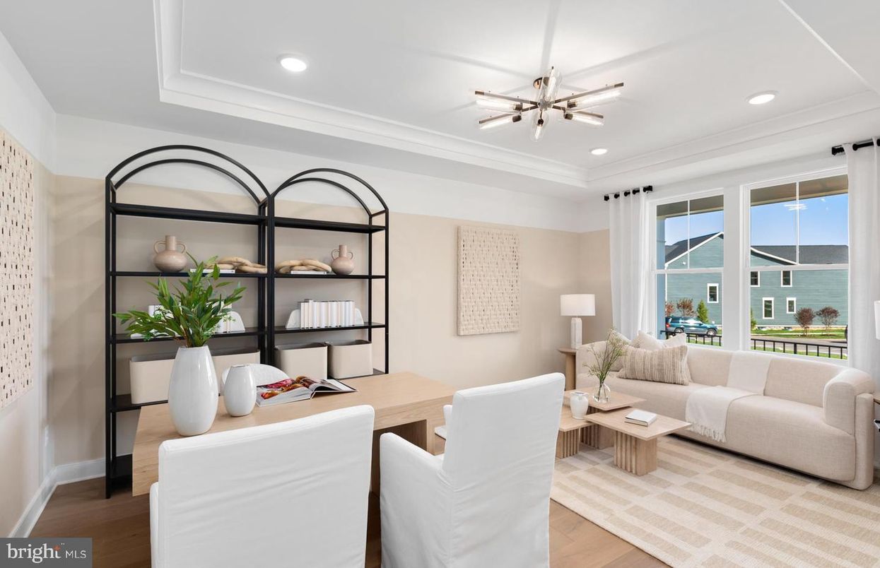 Home Office, Interior, Living room, Pendant Lights, Recessed Lighting, Water, Wood Texture Flooring