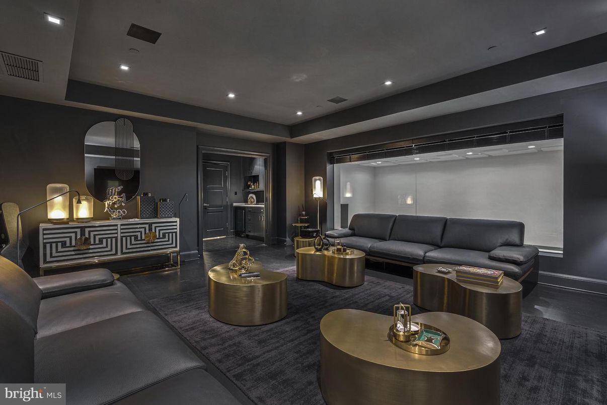 Interior, Living room, Recessed Lighting, Theatre Room